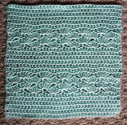 Ravelry: Shells & Stripes Square pattern by Hazel Furst