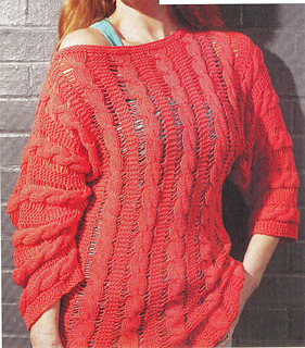 Dropped stitch cable sweater pattern 