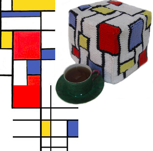 Mondrian Cube Tea Cozy