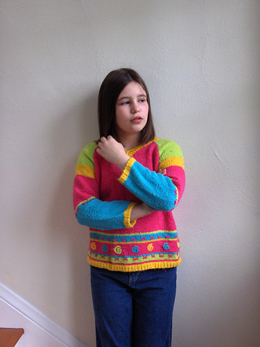 Colorful Raglan Sweater for 1-12yrs