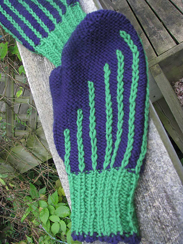 Reverse Stockinette Mittens
