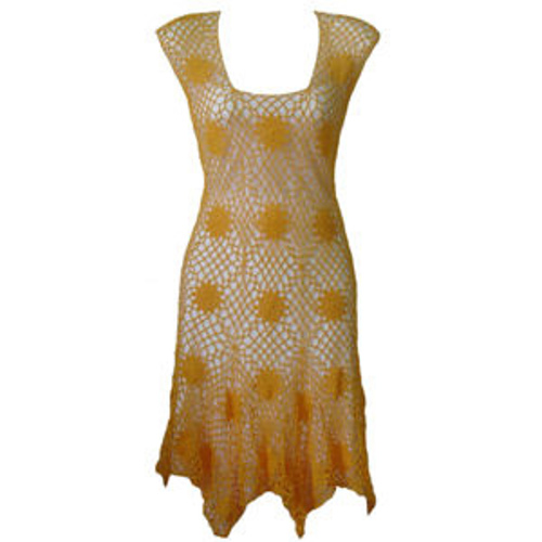 Blooming Sunflower Motif Dress