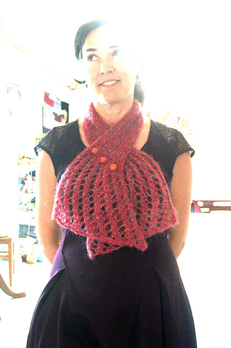 Anthropologie-Inspired Knitted Lace Neck Wrap photo 2