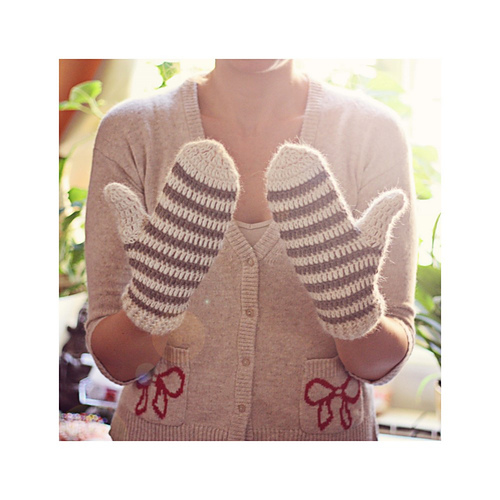 Striped Mittens