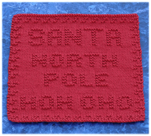 Santa's Address Dishcloth