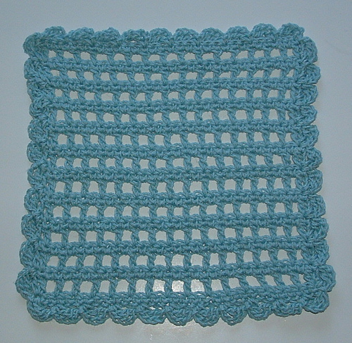 Many Scalloped Boxes Dishcloth