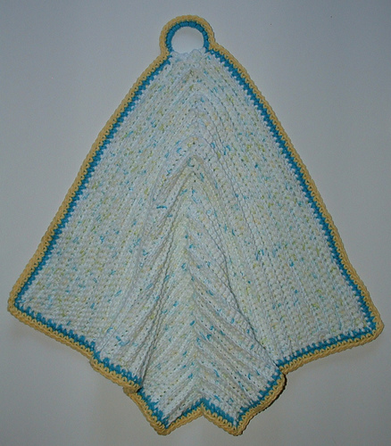 Diagonal Cotton Towel with Ring