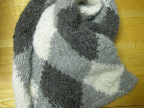 Argyle mohair stole