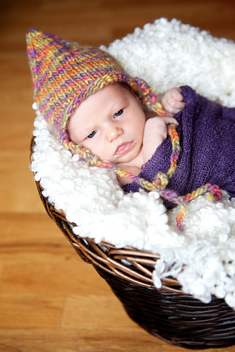 Newborn earflap hat