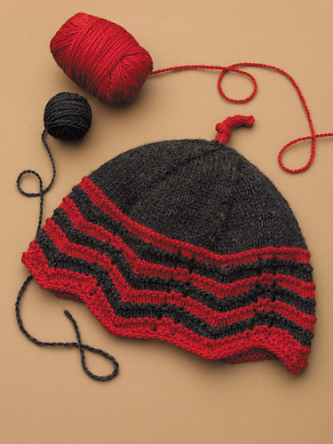#55 Chevron-Striped Beanie