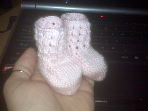 Easy Baby Booties (pink)