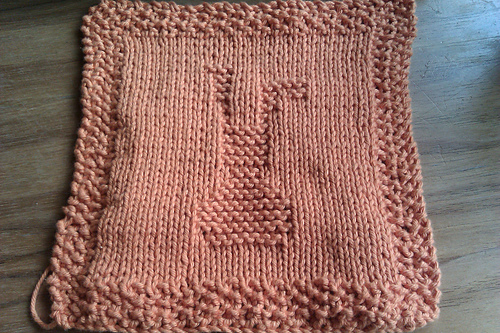 Knit Bunny Dishcloth