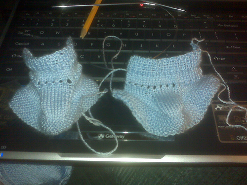 Easy Baby Booties (blue)
