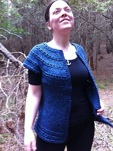 Eyelet Chevron Knit Cardi main image 0