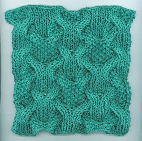 Reversibly Cabled Dishcloth