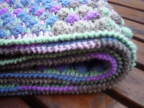 Blackberry Salad Striped Afghan photo 4