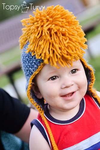 faux-hawk mohawk earflap beanie