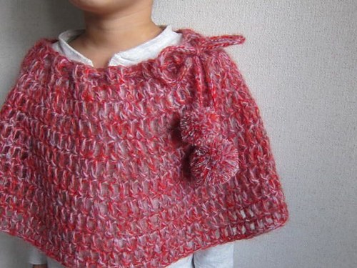 P.29 Poncho with Pom-poms
