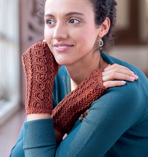 Cabled Mitts