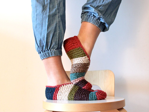 Simple Garter Stitch Slippers photo 2