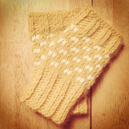 Pretty in Polka Dots Fingerless Gloves