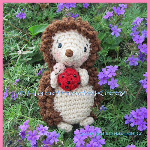 Hedgehog with Little Friend Ladybug Amigurumi Crochet Pattern