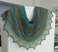 Ravelry: Two Color Crescent Shawl pattern by Kay Meadors