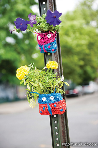 Blooming Bug - Green Guerrilla Knitting