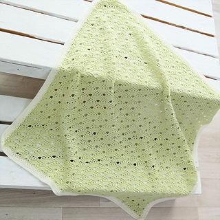 Sample 2: Square baby blanket worked in a solid color.
