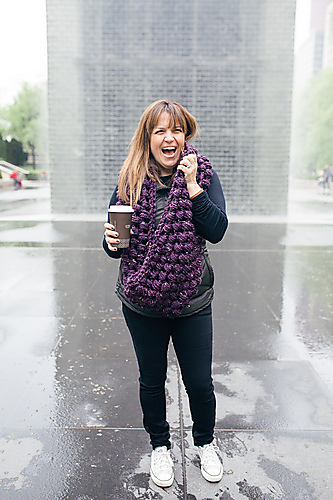 Manko Puff Stitch Infinity Scarf photo 8