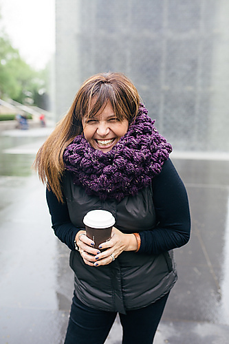 Manko Puff Stitch Infinity Scarf photo 1