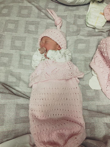 Old Pink Baby Hat & Cocoon photo 6