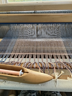 resleyed warp to close in the sett and use this for towels.