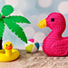 Mini Flamingo Kawaii Cuddler® pattern 