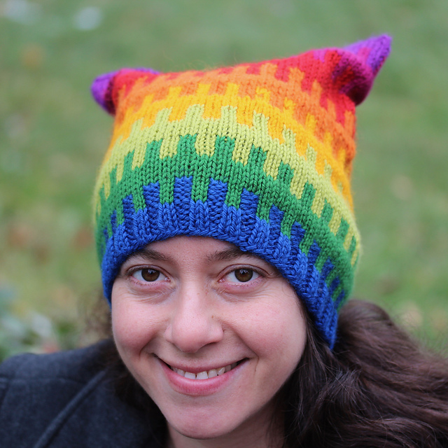 Ravelry: rainbow pussyhat pattern by 
