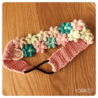 Ravelry Mollie Flowers Headband モリーの花のヘアバンド Pattern By Yoriko T