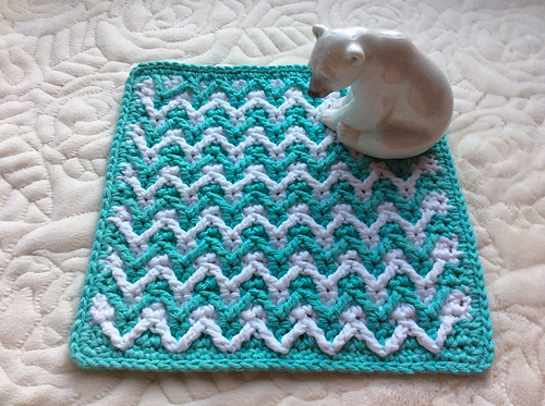 Bright Chevron Dishcloth photo 2