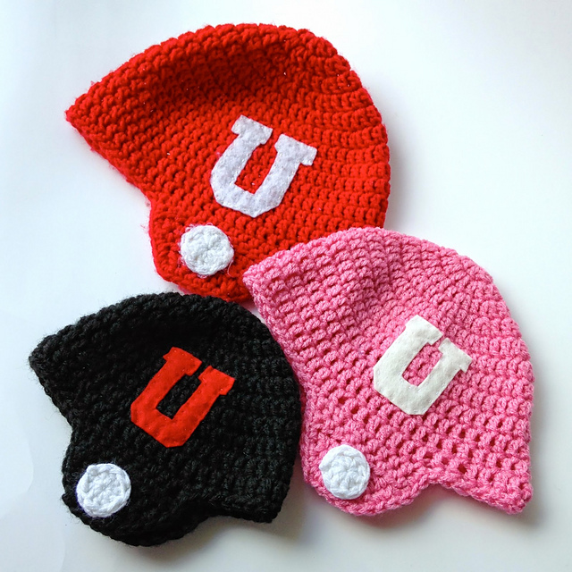 Ravelry Football Helmet Hats pattern by Erica Dietz