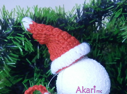 Christmas tree Santa hat ornament_ M09 photo 1