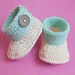 baby cuffed booties pattern 