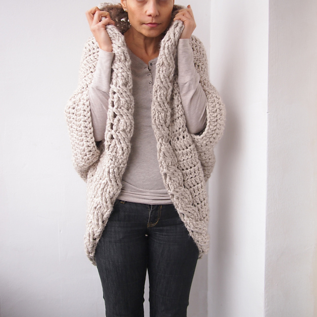 Very Winter shrug cardigan pattern 