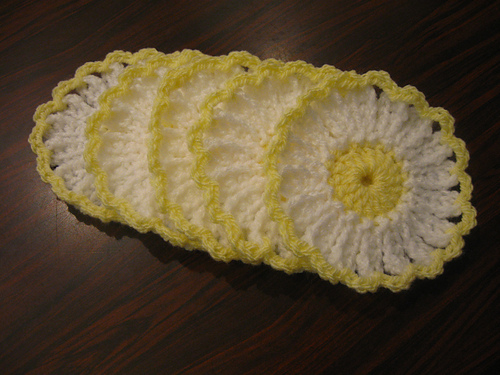 Crochet Flower Coasters photo 2