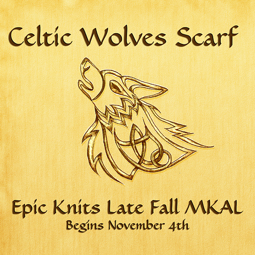 Ravelry: Celtic Wolves Scarf MKAL pattern by Tania Richter
