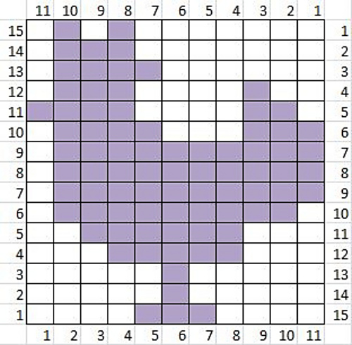 Ravelry: Tiny Chicken Chart pattern by Agnes Barton