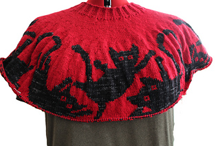 Yoke rotated 1/2 repeat. This alternative means shifting the BOR half a repeat by unravelling the short rows at the neckline and reknitting them around the new BOR