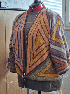 Just the hem, collar and cuffs missing. 