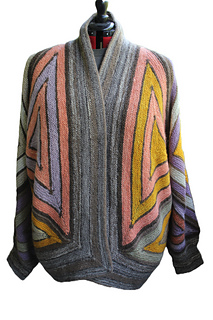 Concept cardi; made from handspun yarns only