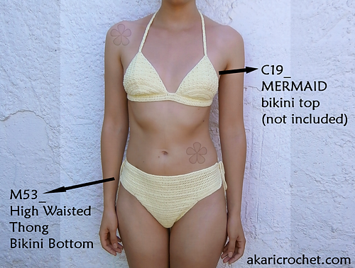 Høyt midjebånd–truse Bikinibottom M53 - Melissa Flores