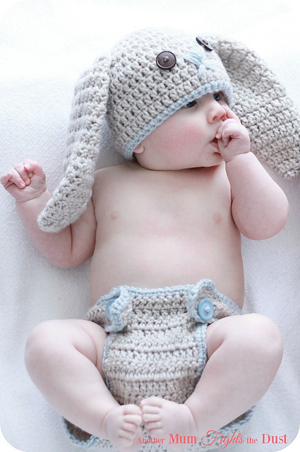 Baby Bunny Outfit pattern by Amy Leclerc