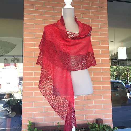 Morbido Scialle In Organza Rossa, Sciarpa, Stola, Involucro, Matrimonio - Foto 11